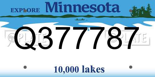 Q377787 Minnesota License Plate