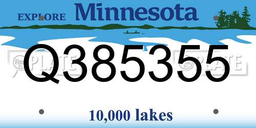 Q385355 Minnesota License Plate