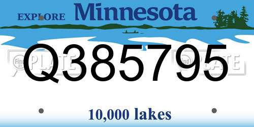 Q385795 Minnesota License Plate