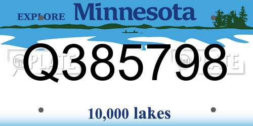 Q385798 Minnesota License Plate