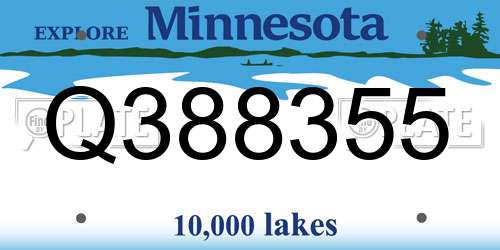 Q388355 Minnesota License Plate