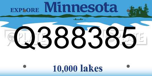 Q388385 Minnesota License Plate