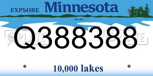 Q388388 Minnesota License Plate