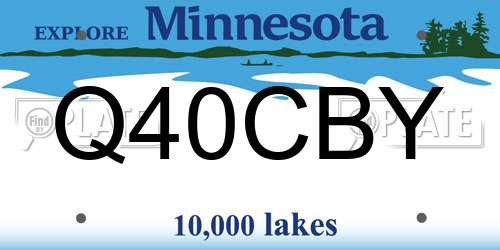 Q40CBY Minnesota License Plate