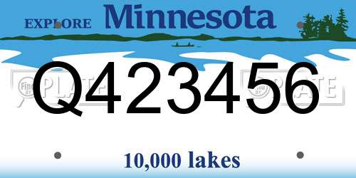 Q423456 Minnesota License Plate