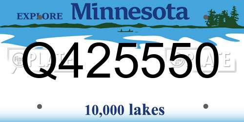 Q425550 Minnesota License Plate