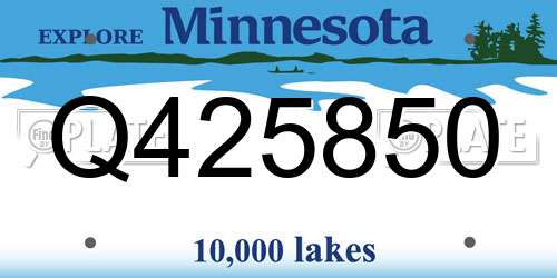Q425850 Minnesota License Plate