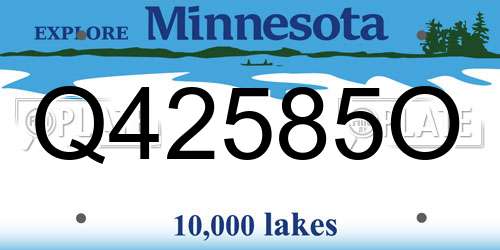 Q42585O Minnesota License Plate