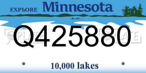 Q425880 Minnesota License Plate