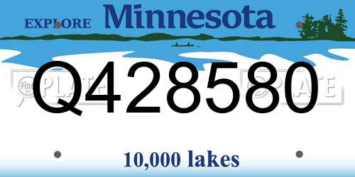 Q428580 Minnesota License Plate