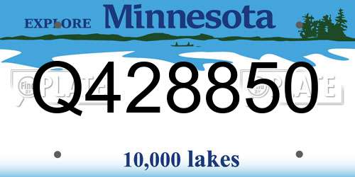 Q428850 Minnesota License Plate