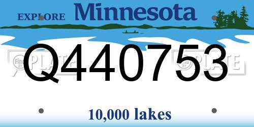 Q440753 Minnesota License Plate