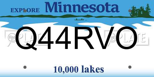 Q44RVO Minnesota License Plate