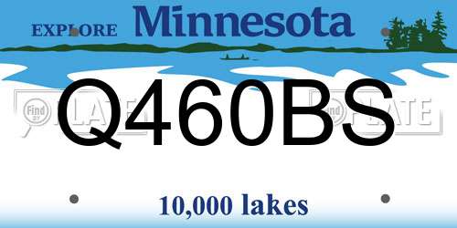 Q460BS Minnesota License Plate