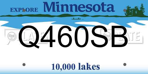 Q460SB Minnesota License Plate