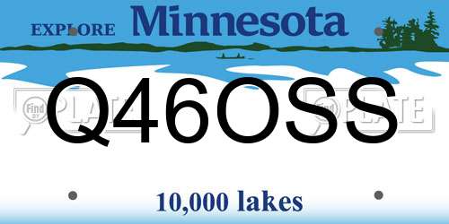 Q46OSS Minnesota License Plate