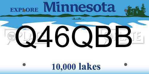 Q46QBB Minnesota License Plate