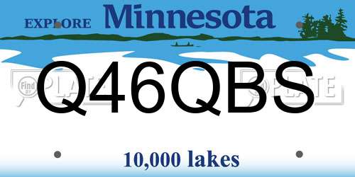 Q46QBS Minnesota License Plate
