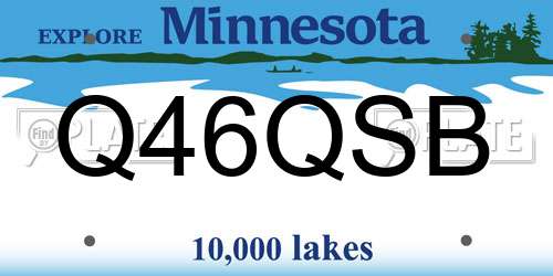 Q46QSB Minnesota License Plate