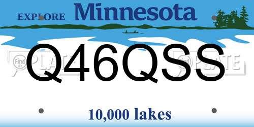 Q46QSS Minnesota License Plate