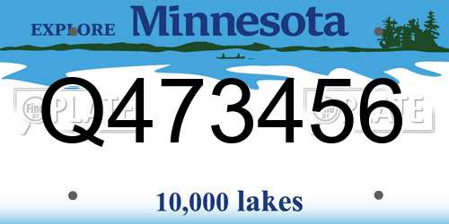Q473456 Minnesota License Plate