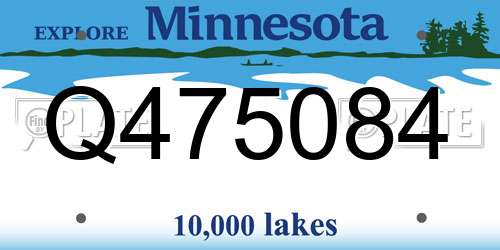 Q475084 Minnesota License Plate