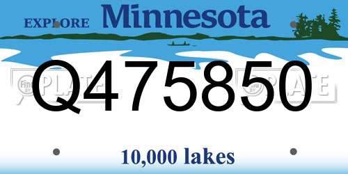Q475850 Minnesota License Plate