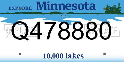 Q478880 Minnesota License Plate