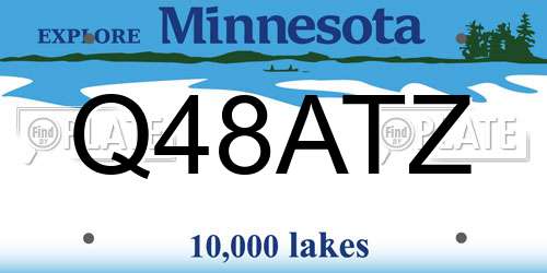 Q48ATZ Minnesota License Plate