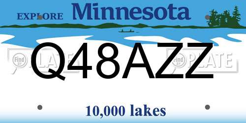 Q48AZZ Minnesota License Plate