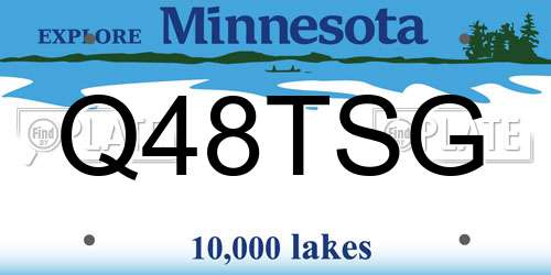 Q48TSG Minnesota License Plate