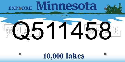 Q511458 Minnesota License Plate