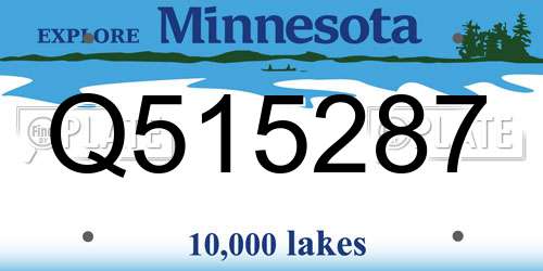 Q515287 Minnesota License Plate