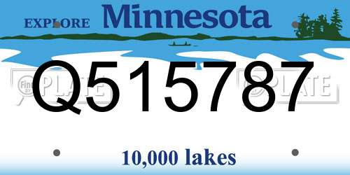 Q515787 Minnesota License Plate