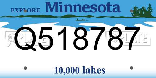 Q518787 Minnesota License Plate