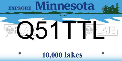 Q51TTL Minnesota License Plate