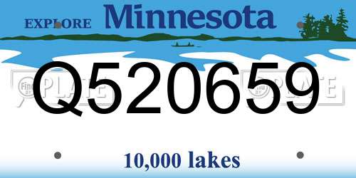 Q520659 Minnesota License Plate