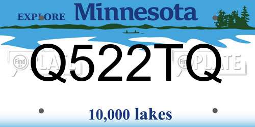 Q522TQ Minnesota License Plate