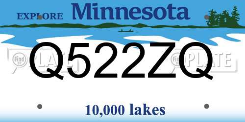 Q522ZQ Minnesota License Plate