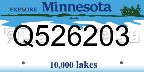 Q526203 Minnesota License Plate
