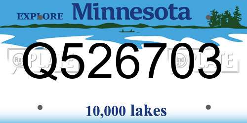 Q526703 Minnesota License Plate