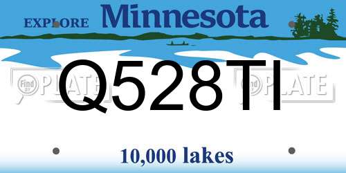 Q528TI Minnesota License Plate