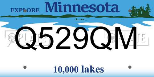 Q529QM Minnesota License Plate