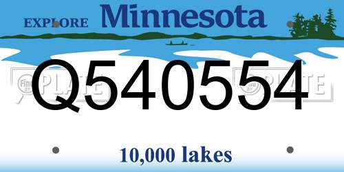 Q540554 Minnesota License Plate