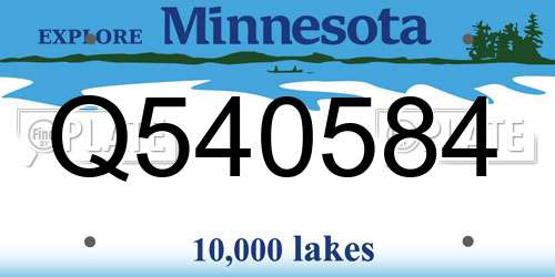 Q540584 Minnesota License Plate