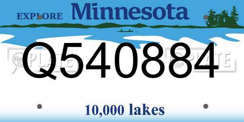 Q540884 Minnesota License Plate