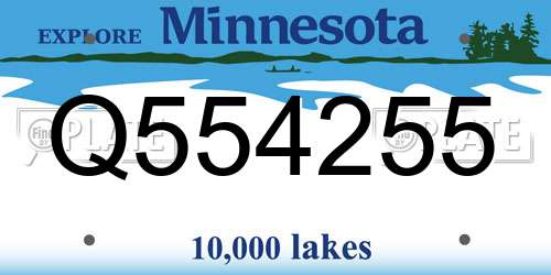 Q554255 Minnesota License Plate