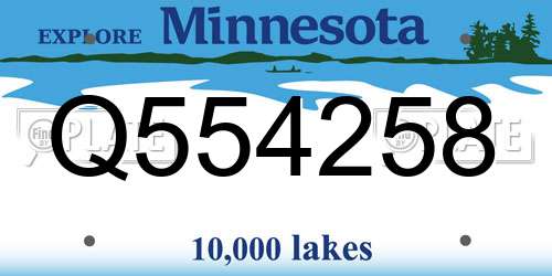 Q554258 Minnesota License Plate