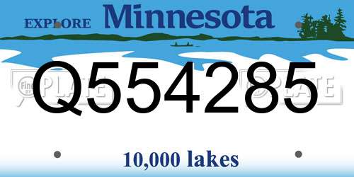 Q554285 Minnesota License Plate