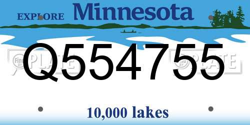Q554755 Minnesota License Plate